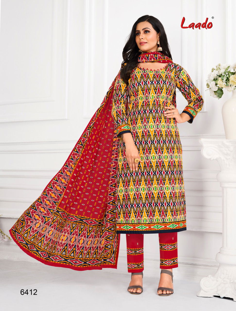Laado 64 Cotton Printed Latest Designer Casual Wear Dress Material Collection